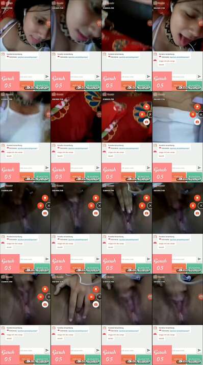 Ome TV ABG Lagi Colek Colek Memek Keluar Lendir